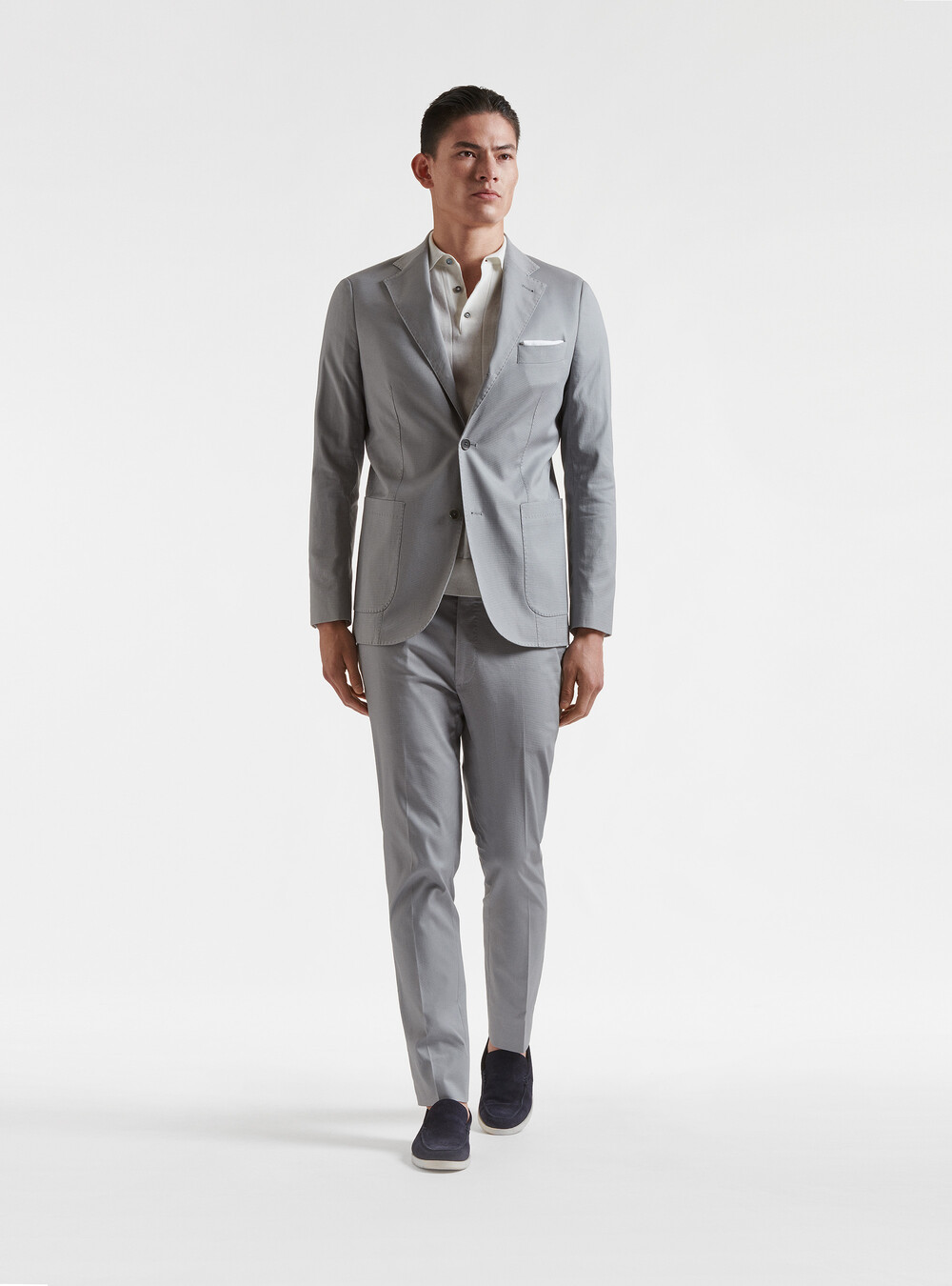 Armoured cotton light grey suit, 
